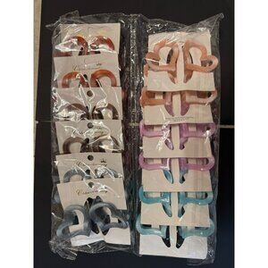 Heart Hair Clip Set By Chloe Accessory - Pack Of 2 - Small To Medium Size - Asso